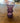 Small crackled glass art amethyst vase