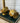 Pair of Mid-Century Brass Geometric Candle-Style Stands