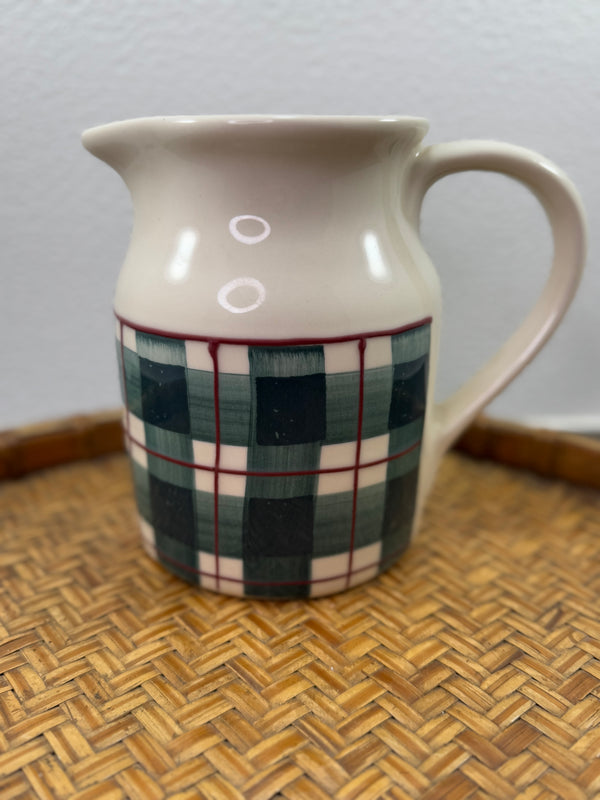 Vintage Hartstone Pottery “Buffalo Check” Stoneware Pitcher