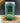 Green Glass Canister