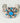 Vintage Bell Nickel Silver cuff bracelet with faux turquoise