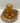 Vintage 4” Amber Candle Stick Holder